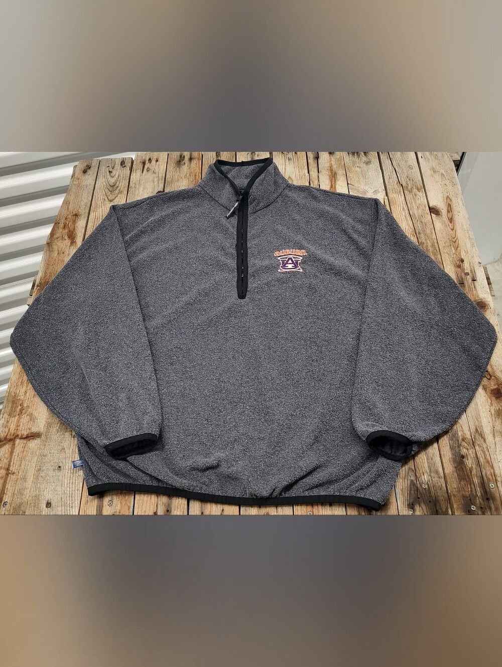 vintage Auburn University concepts sports fleece quarter zip sweatshirt